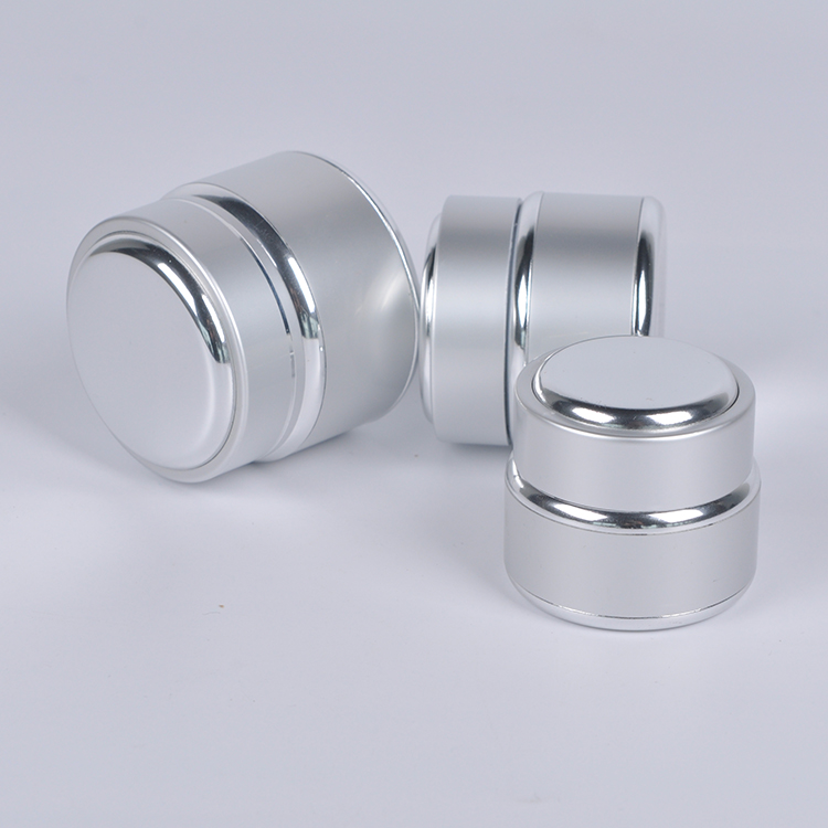 Glass Container Cosmetic Packaging Jar Skin Care Cream Aluminum 15g Standard Export Carton Packing Metal