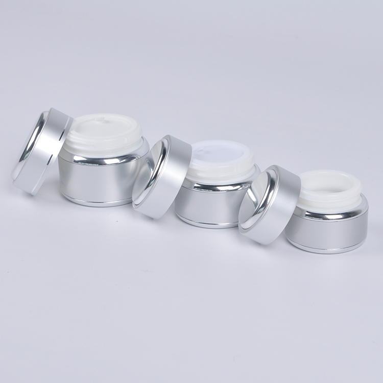 Glass Container Cosmetic Packaging Jar Skin Care Cream Aluminum 15g Standard Export Carton Packing Metal