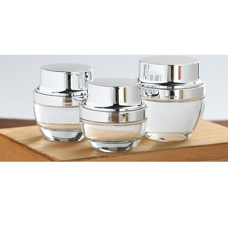 Glass Container Empty Packaging Cream Oil Cosmetic Dropper Bottle With Aluminum Caps