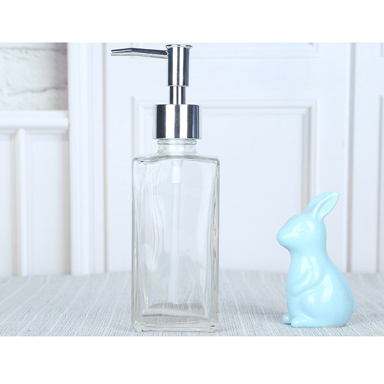 Glass Container Empty Packaging Cream Oil Cosmetic Dropper Bottle With Aluminum Caps