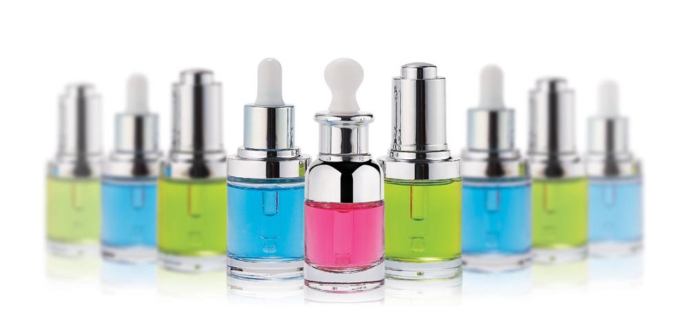 Glass Cosmetic Container Set Essential Oil Jar with Cap