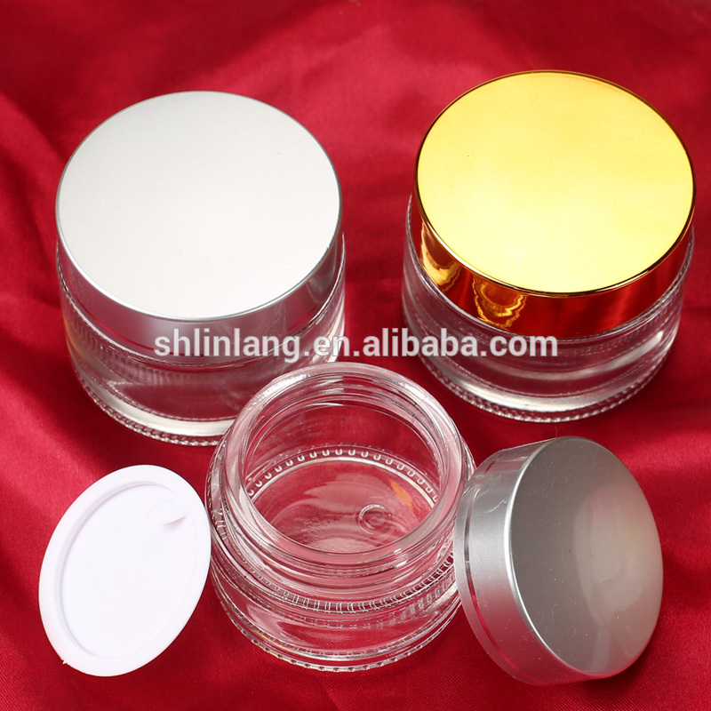 Glass Cosmetic Empty Jar Pot Cream Container Glass Lip Balm Jar glass jars for skincare