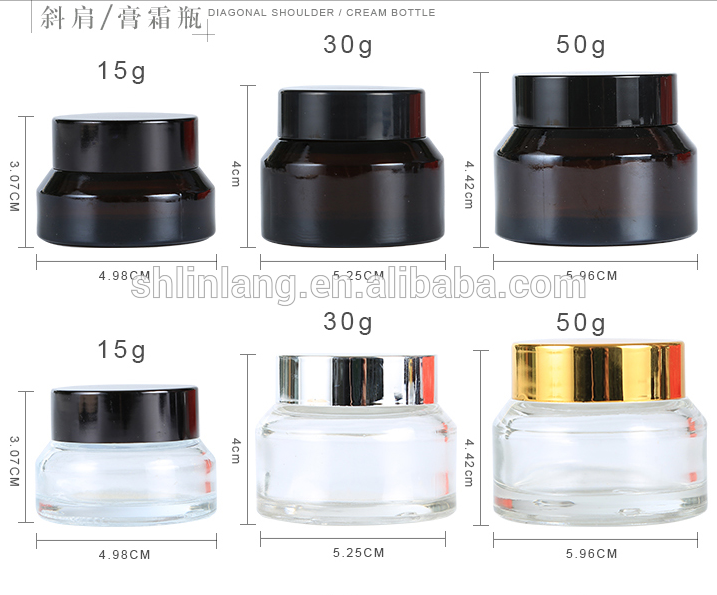 Glass Cosmetic Empty Jar Pot Cream Container Glass Lip Balm Jar glass jars for skincare