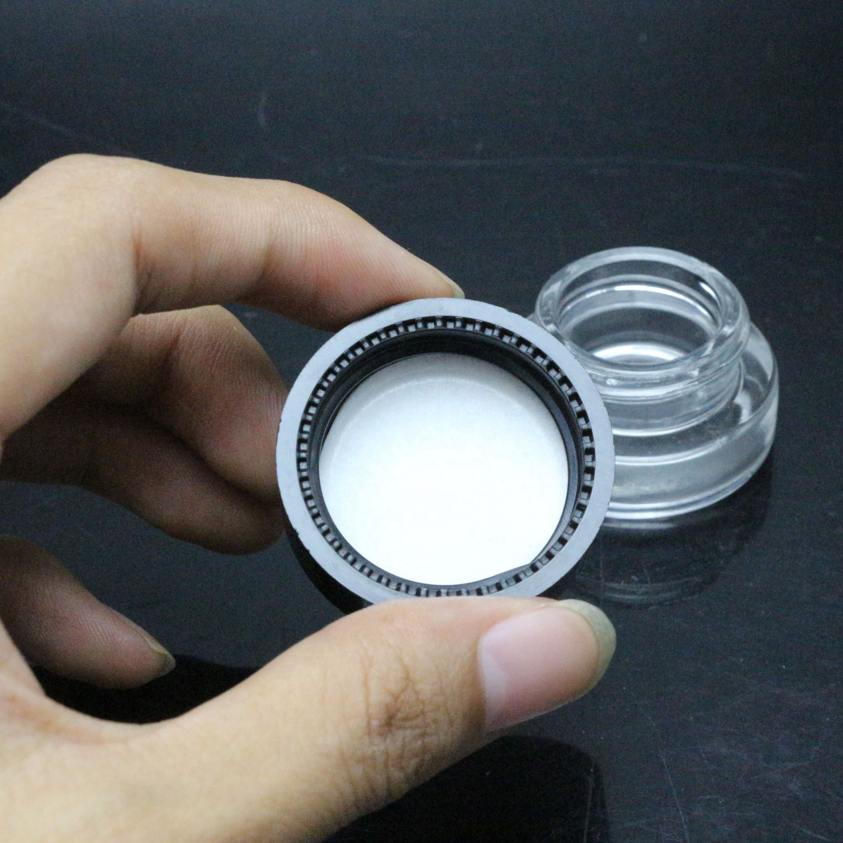 Glass Cosmetic Empty Jar Pot Cream Container Glass Lip Balm Jar