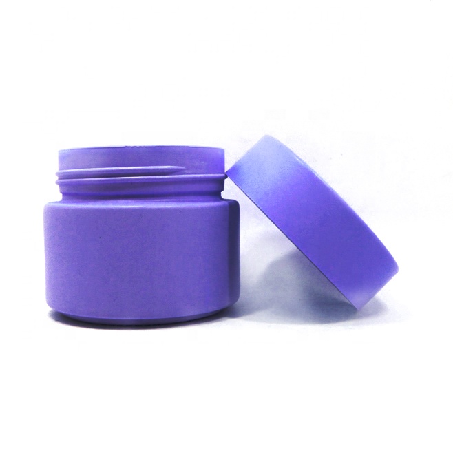 Glass Cosmetic Jar wholesale colored cream jars empty face cream containers 1 ounce hot stamping logo