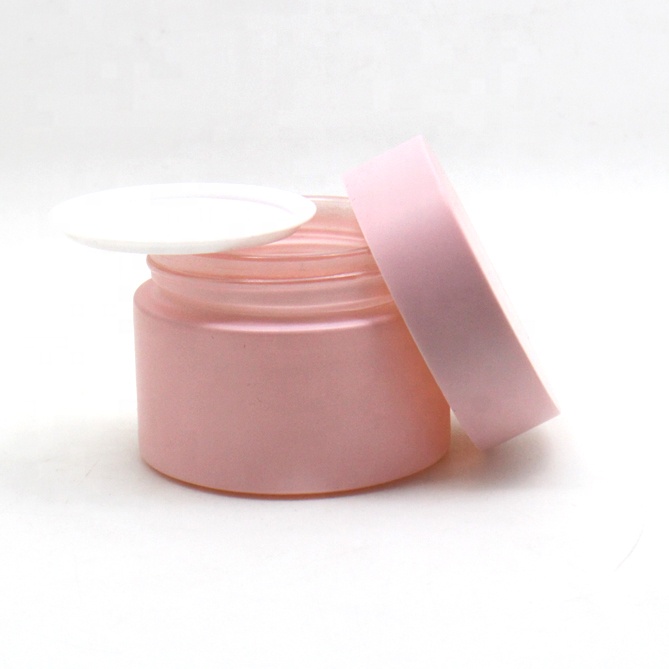 Glass Cosmetic Jar wholesale colored cream jars empty face cream containers 1 ounce