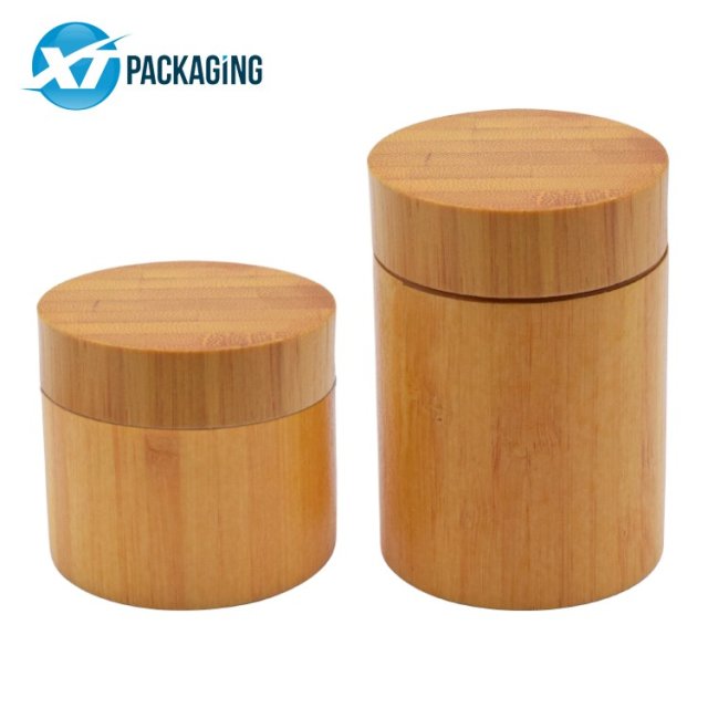 Glass Cosmetic Jars Biodegradable 30g 50g Eco-friendly Organic Bamboo