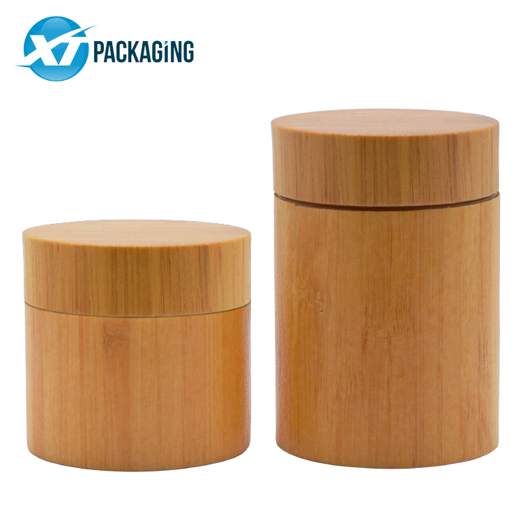 Glass Cosmetic Jars Biodegradable 3oz 4oz 6oz Eco-friendly Organic Bamboo