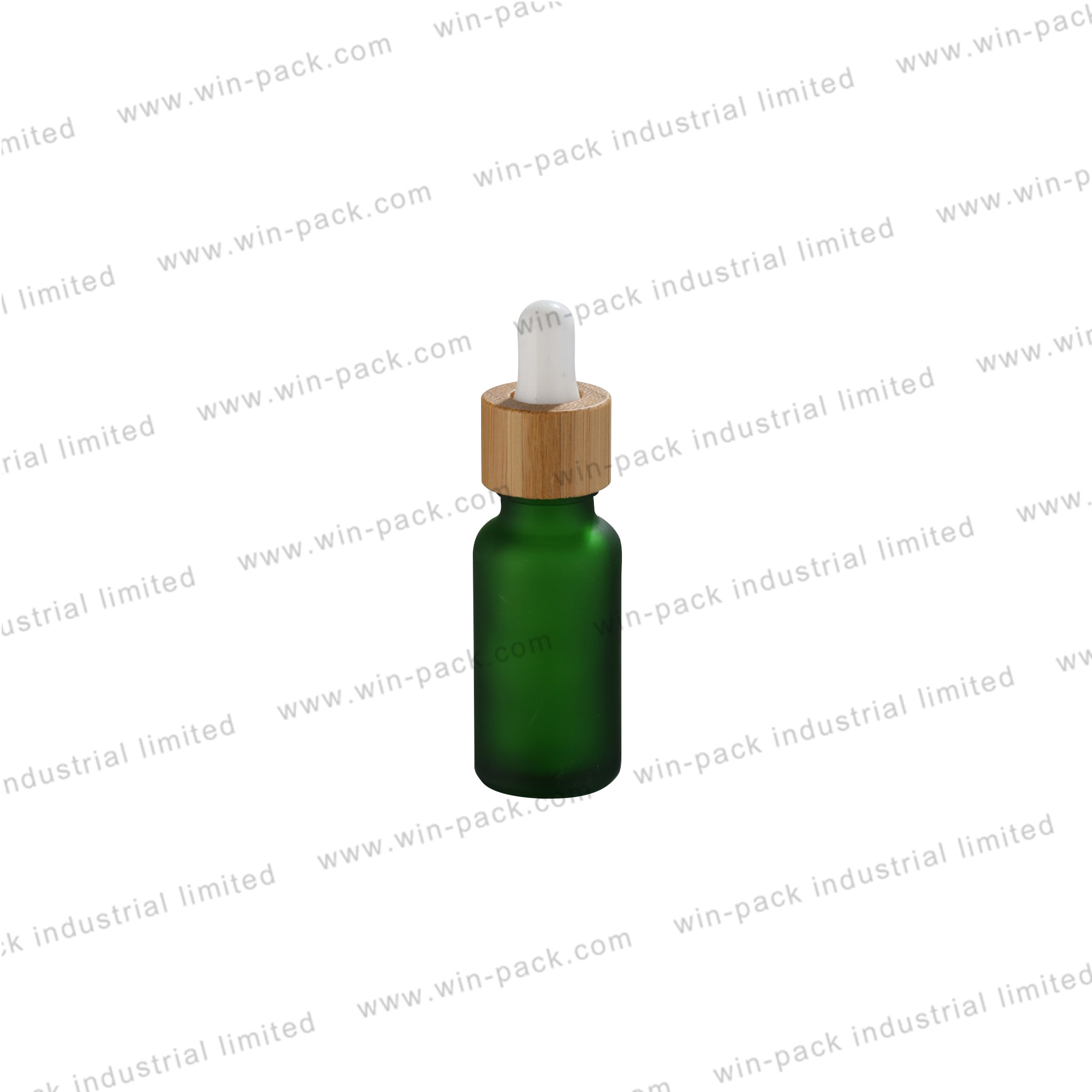 Glass Cosmetic Serum Dropper Bottle Green Skin Care Cream Screen Printing Personal Care for Essential Oil 30ml Empty Frosted