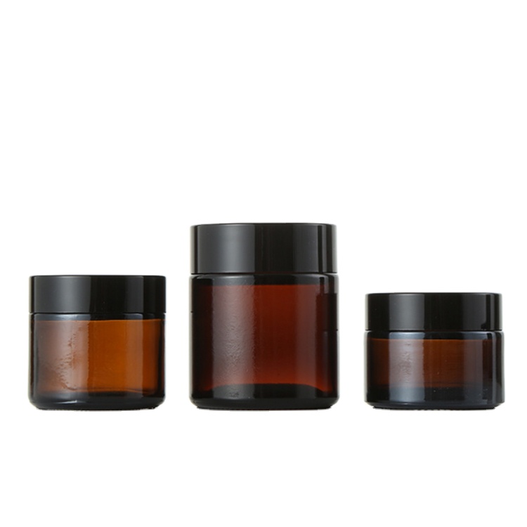 Glass Cream Jar 30ml Amber with 38-400 Neck Finish