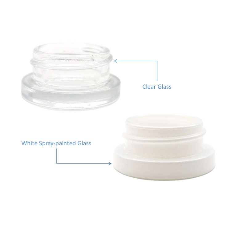 Glass Dab Concentrate 0.24 oz (7 ml) Clear Glass Thick Wall Jars with Child-Resistant Capable Caps