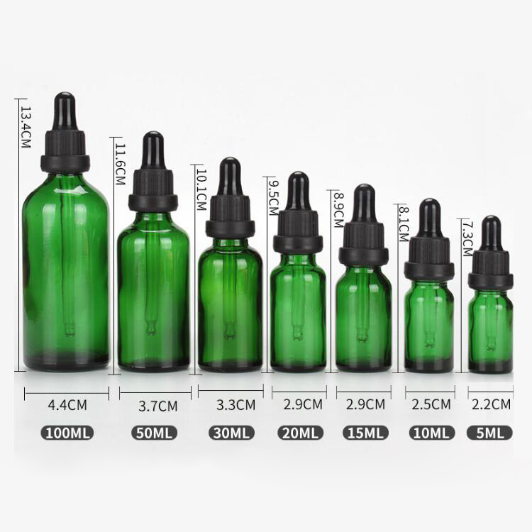 Glass Dropper Bottle /Green Color Essential Oil Bottle 30ml