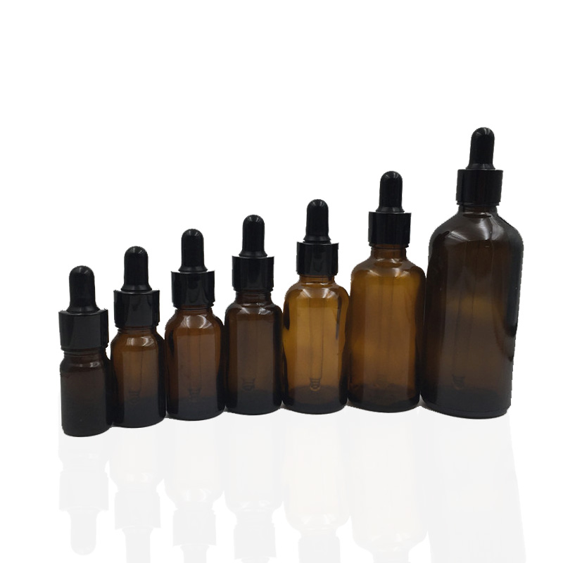 Glass Dropper Bottles Amber 5ml 10ml 15ml 20ml 30ml 50ml 100ml Essential Oil Pharmaceutical