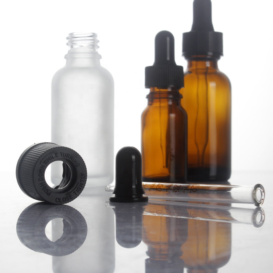 Glass Dropper Bottles Black Blue Green Amber White 5ml 10ml 20ml 30ml Serum Essential Oil Personal Care Screw Cap Clear 50ml