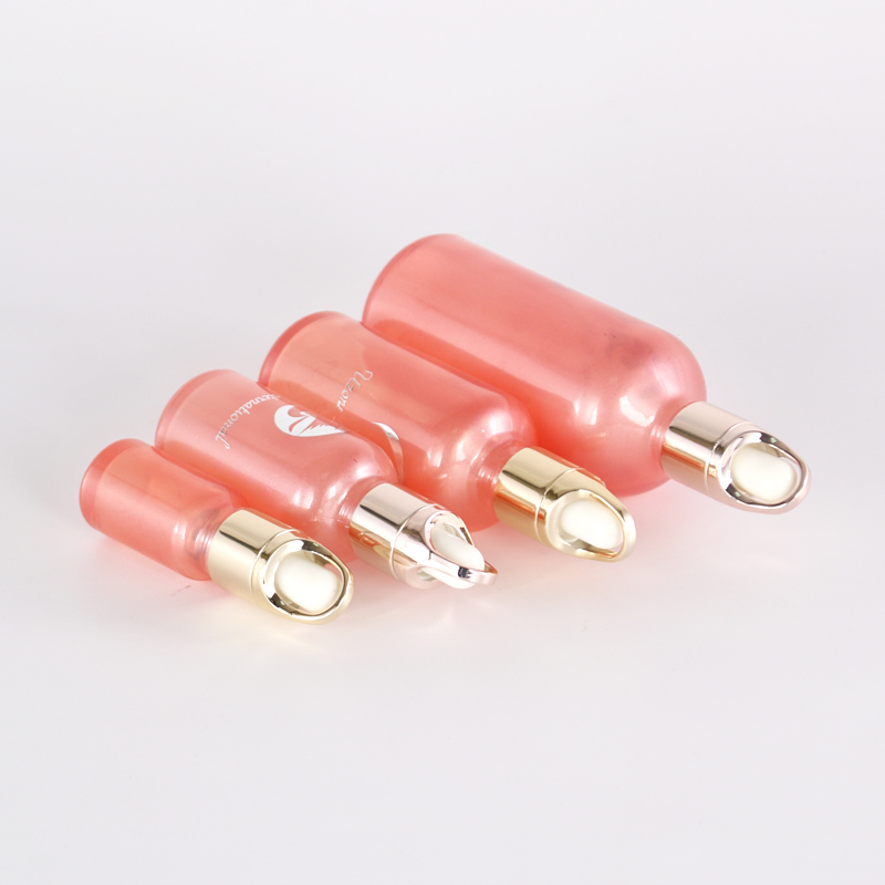 Glass Dropper Bottles Cylinder customized color empty 15ml pink color glass dropper bottle essential oil bottle