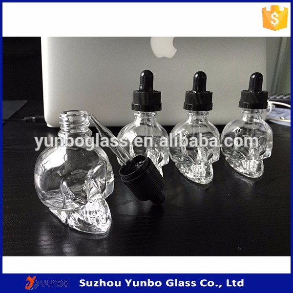 Glass Dropper Eliquid Bottles New Desgin 15ml Skull Essential Oil Personal Care Decal