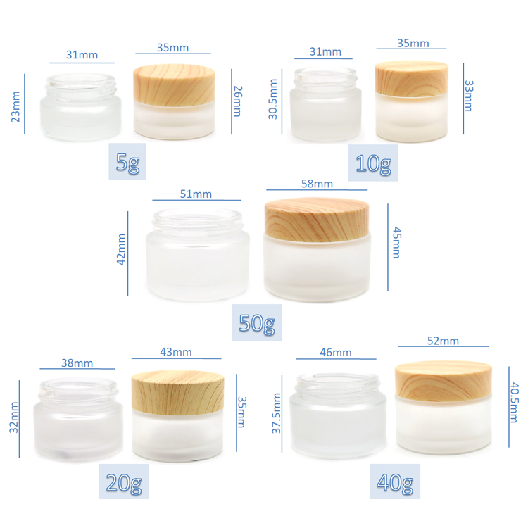 Glass Empty Jars Make-Up Cosmetic Comtainer For Makeup Lotion Salve Ointment Toiletries