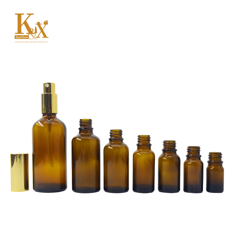 Glass Essential Oil Spray Bottle Amber PUMP Sprayer Screen Printing Personal Care Customized Logo Glass+bamboo