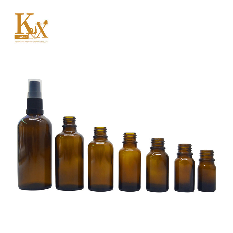 Glass Essential Oil Spray Bottle Amber PUMP Sprayer Screen Printing Personal Care Customized Logo Glass+bamboo