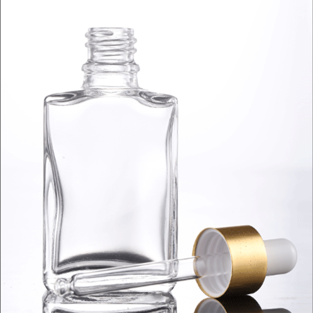 Glass Essential Oil Square Bottle