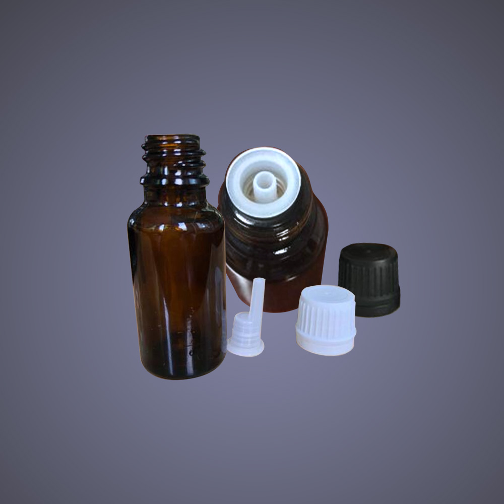 Glass Euro Dropper Bottles 15 mL 10ml 30ml 50ml Amber Glass Bottles with Orifice Reducer and Tamper-Evident Cap