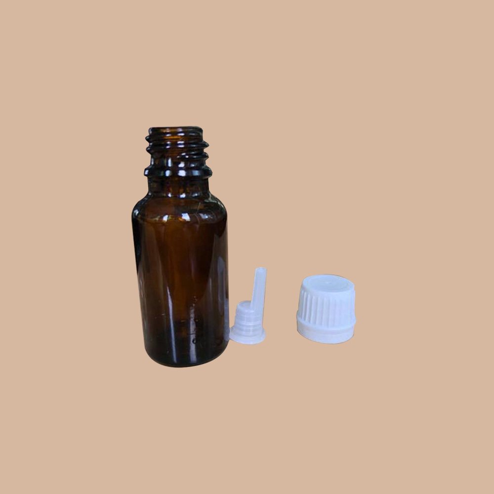 Glass Euro Dropper Bottles 15 mL 10ml 30ml 50ml Amber Glass Bottles with Orifice Reducer and Tamper-Evident Cap