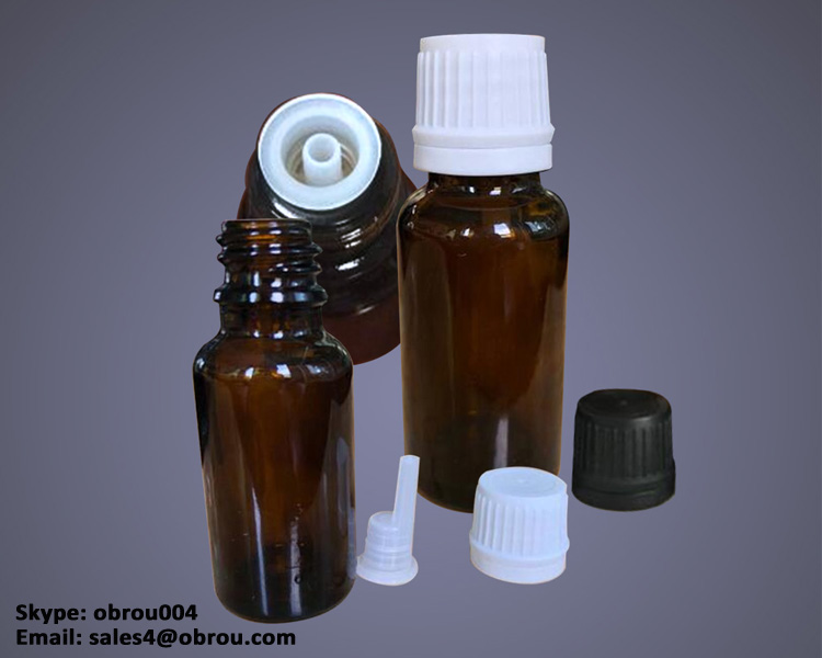 Glass Euro Dropper Bottles 15 mL 10ml 30ml 50ml Amber Glass Bottles with Orifice Reducer and Tamper-Evident Cap