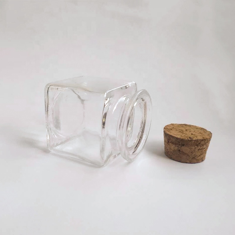 Glass Favor Jars With Cork Lids Square,Mason Jar Wedding Favors For Candy Honey