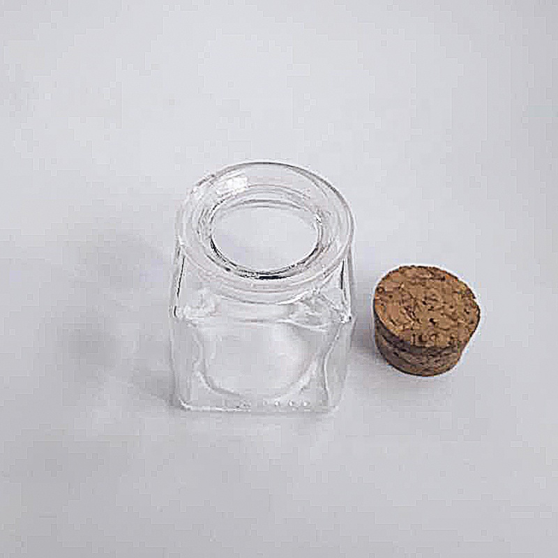 Glass Favor Jars With Cork Lids Square,Mason Jar Wedding Favors For Candy Honey