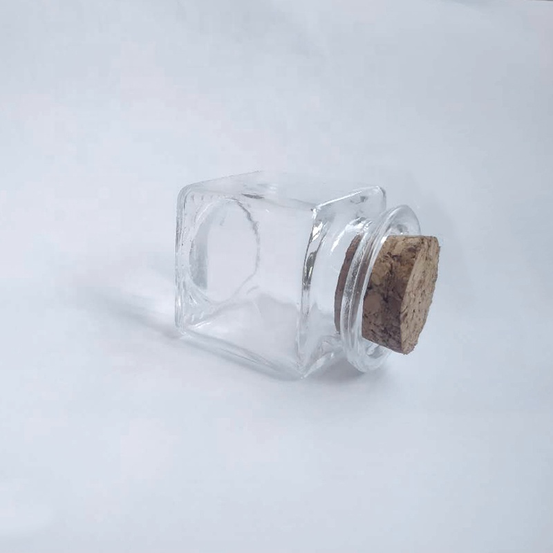 Glass Favor Jars With Cork Lids Square,Mason Jar Wedding Favors For Candy Honey