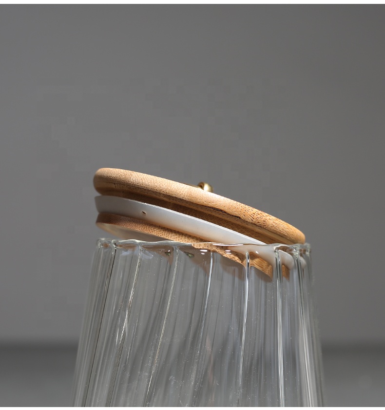 Glass Food Storage Container Bottle Jar Nordic Style Storage Food Stash Jar With Lid For Spices Kitchen Accessories Storage Tank