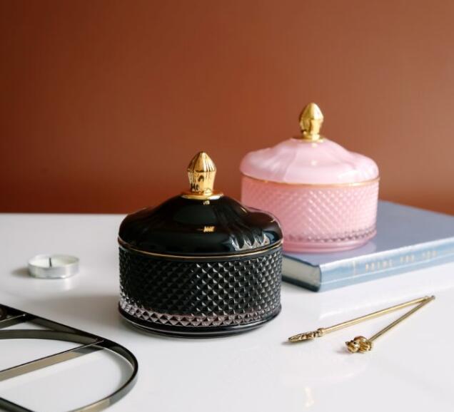 Glass Food Storage Jar, 17 oz Glass Food Storage Canister with Lids for Kitchen Tea, Spice, Candy