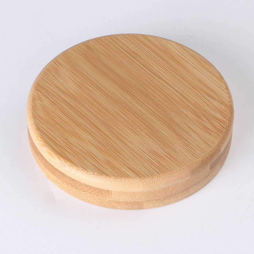Glass Food Storage Jar with Bamboo Lid Kitchen Container with Bamboo Cover for Serving Tea, Coffee, Spice and More