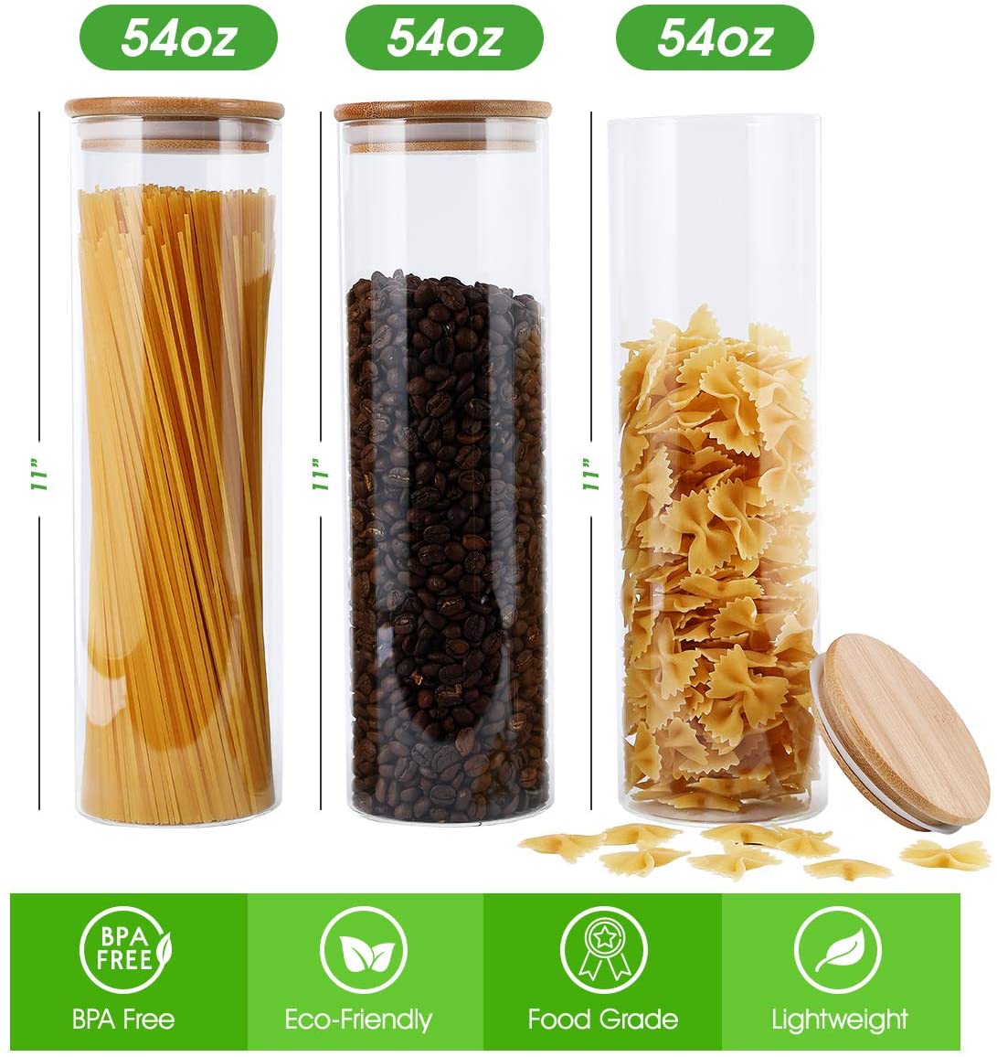 Glass Food Storage Jars Containers