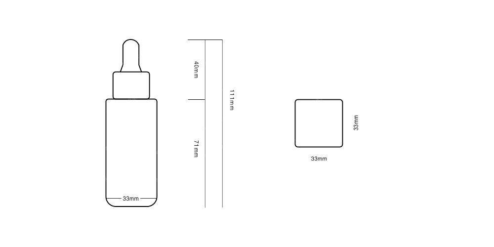 Glass Foundation Bottle 30 ml serum packing clear bottle dropper bottles gold top