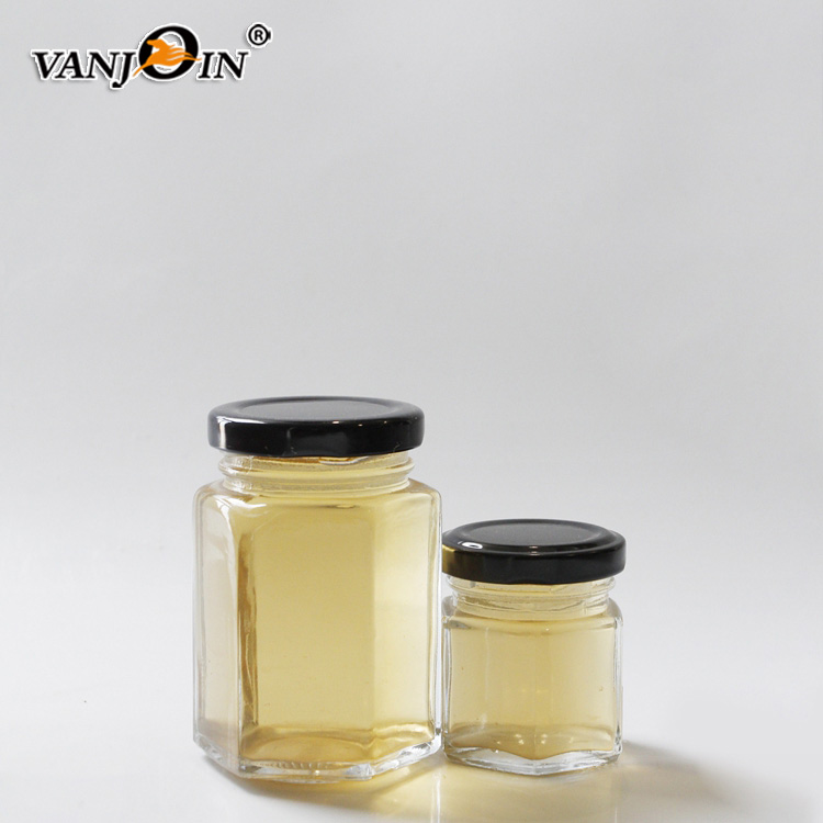 Glass Jam Jar Wholesale 10oz 280ml Hexagonal Honey Glass Jar With Lid For Honey
