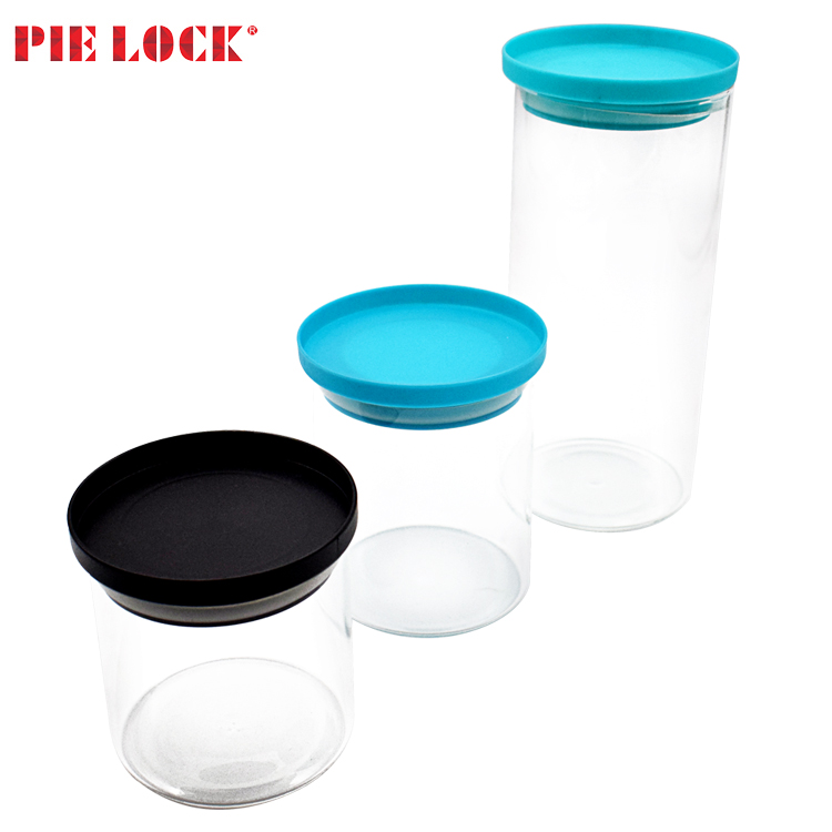 Glass Jar Airtight Leakproof Plastic Lid Wide Mouth Easy to Clean - BPA Free Tea, Canning, Sun Tea, Food Storage