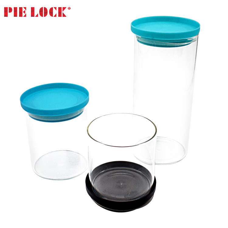 Glass Jar Airtight Leakproof Plastic Lid Wide Mouth Easy to Clean - BPA Free Tea, Canning, Sun Tea, Food Storage