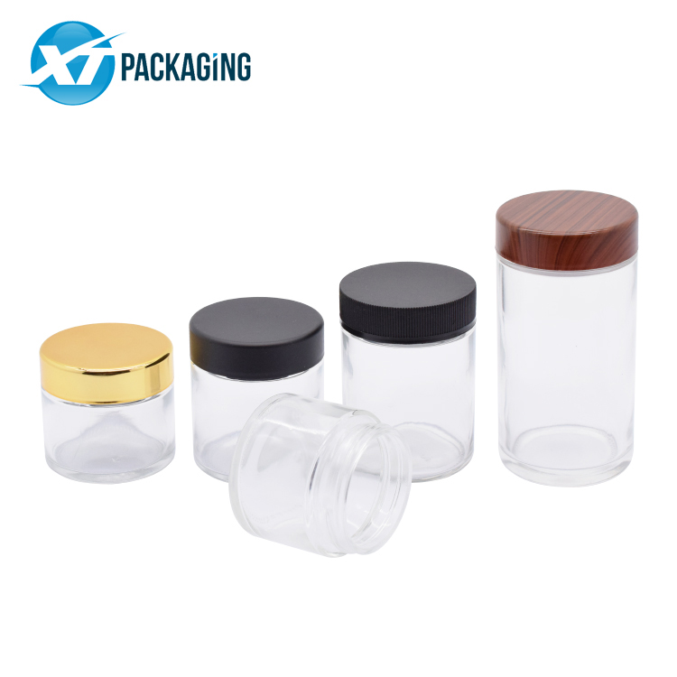 Glass Jar Cream Glass Item Cap Amber for Glass Aluminium Plastic with Lid 5g 10g 15g 20g 30g 50g 100g Clear Eye Bottle