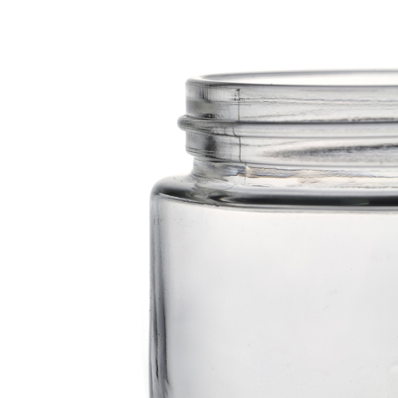 Glass Jar Factory Hot Selling Big Screw Top Lids Round Empty Glass Jars and Bottles