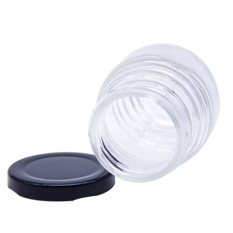 Glass Jar Metal Lid 180ml 380ml glass honey bee storage jar