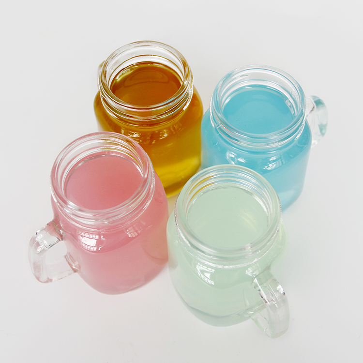Glass Jar Supplier Sales 4oz 12oz 16oz 20oz Mason Jars Glass With Metal Lid and Handle for Beverage Juice Beer