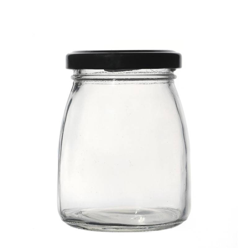 Glass Jar Suppliers Empty Flint Customize Wholesale Round Pudding Glass Jar Packaging with Lids for Sale