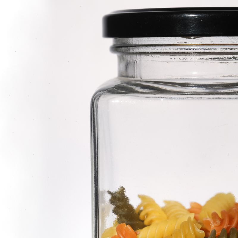 Glass Jar Suppliers Empty Square Metal Lids Airtight 100ml 280ml 380ml 500ml Glass Jars in Bulk