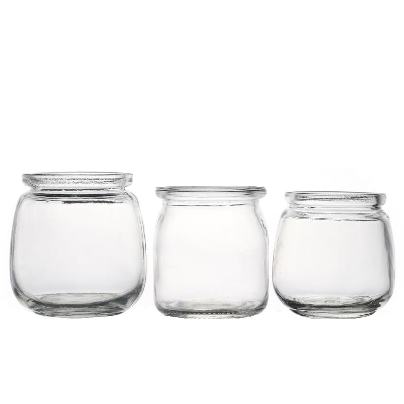 Glass Jar Suppliers High Quality Wholesale Customize Empty Pudding Round Glass Jars Food