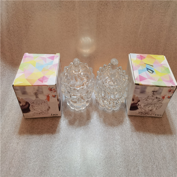 Glass Jar With Lid Ceramic Or Customerized Glass Storage Jars Wholesale Clear Glass Candy Jar Crystal Food Cont