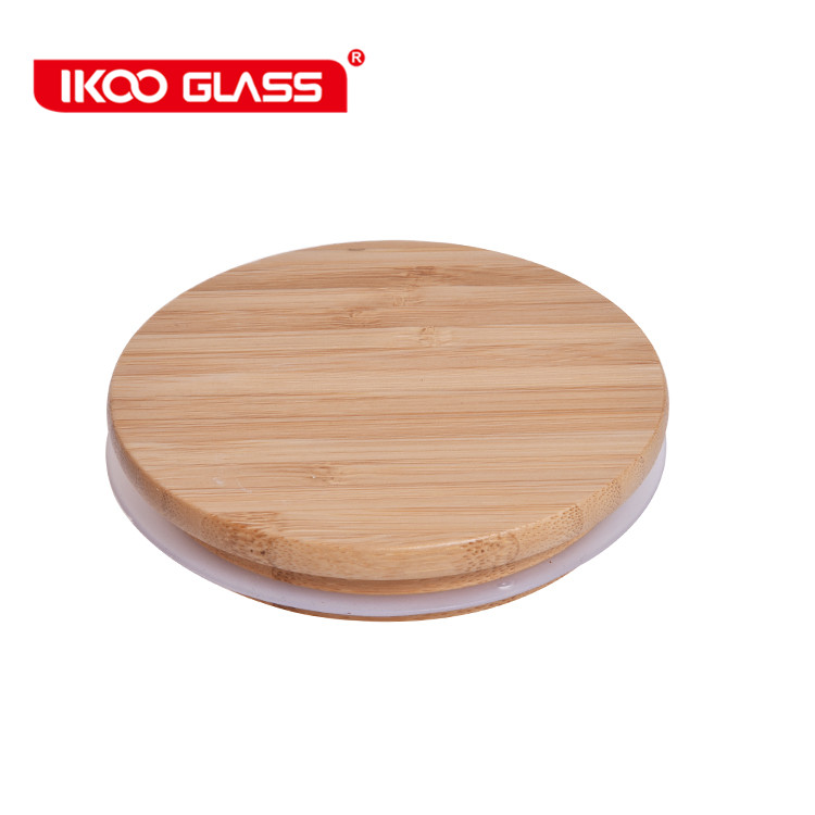 Glass Jar with Bamboo Lids Glass Airtight food Storage Containers Glass Canister SetsLarge Pantr