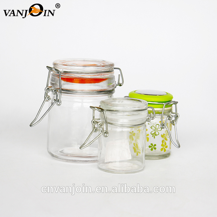 Glass Jar with Clamp Lid