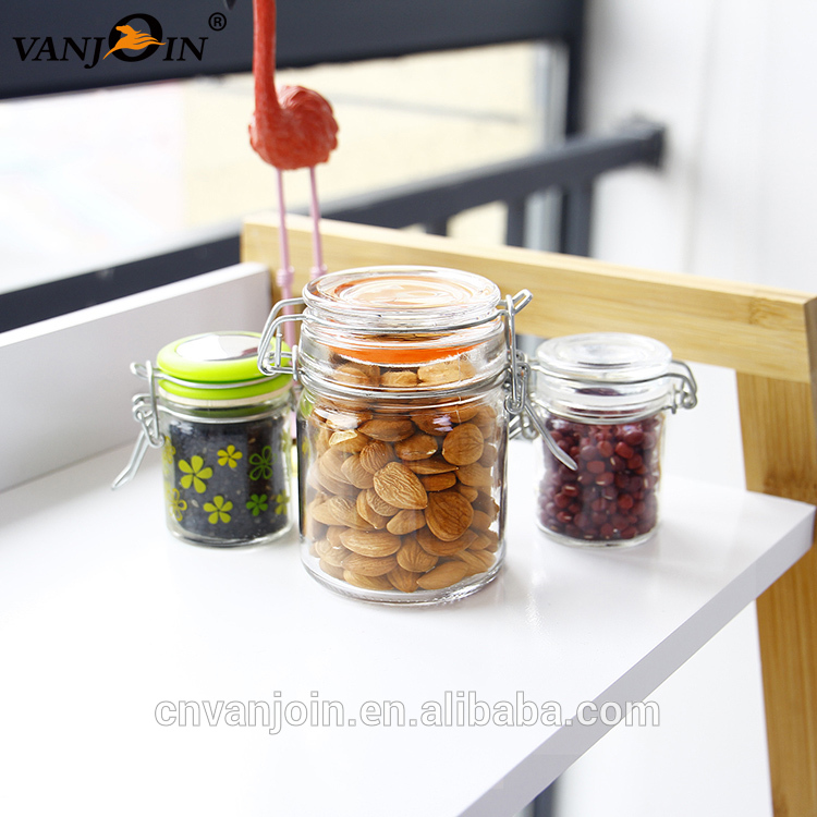 Glass Jar with Clamp Lid
