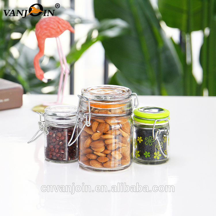 Glass Jar with Clamp Lid